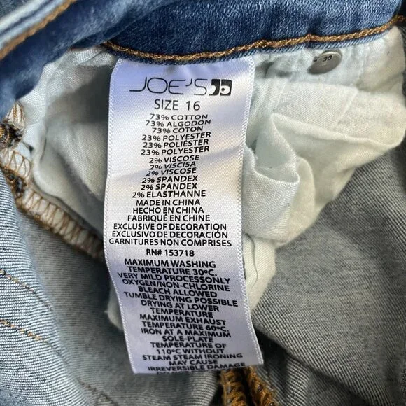 Joe's Jeans Junior Sz 16 Skinny Blue Wash Denim Pants Bottoms - Picture 8 of 8